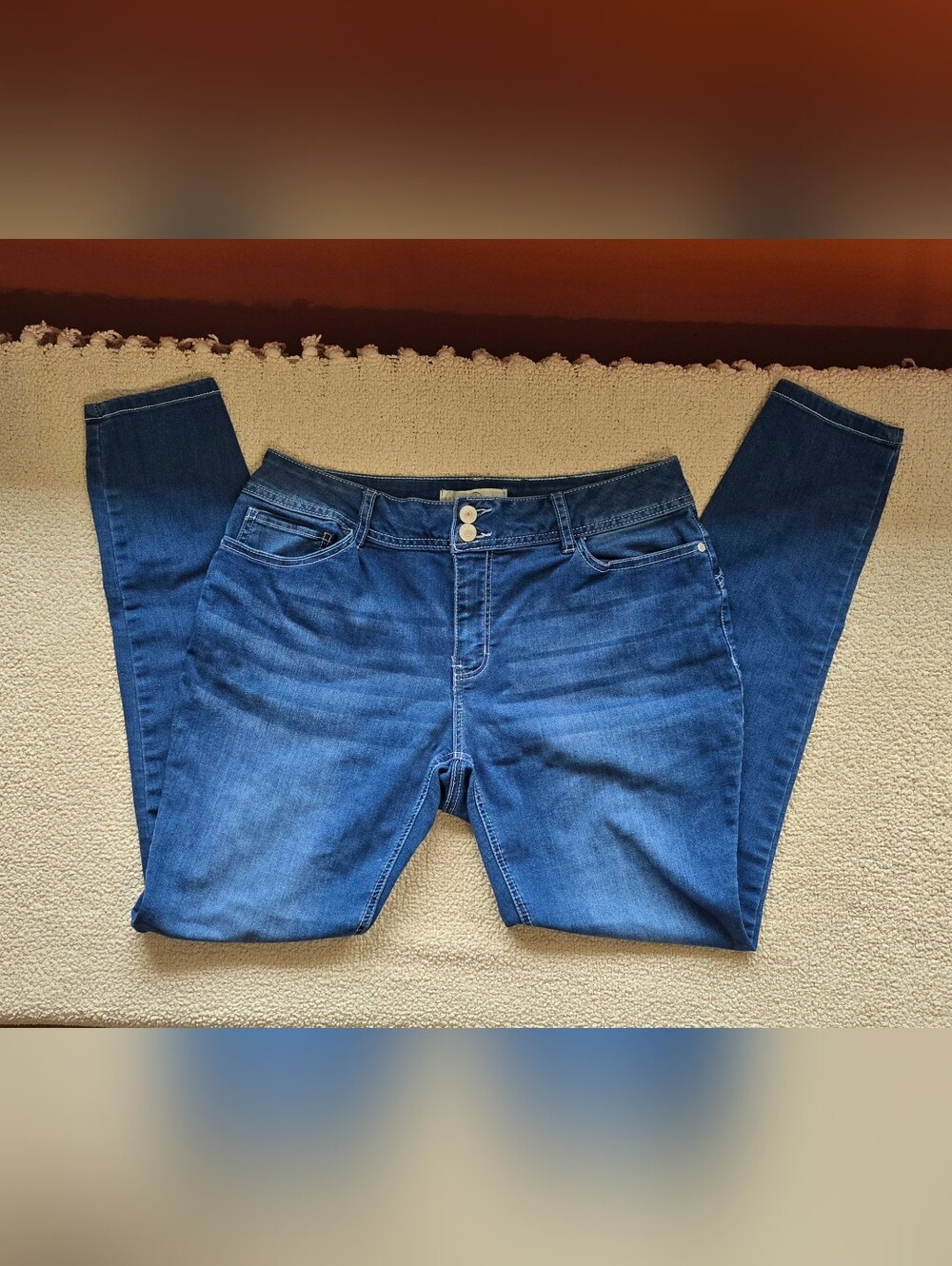 C Est 1946 Womens Blue Jeans 5 Pockets Skinny Legs